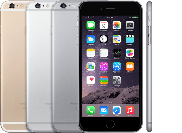 iPhone 6 Plus in Space Gray, Silver and Gold