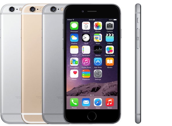 iPhone 6 in Space Gray, Silver and Gold