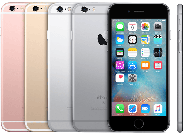 iPhone 6s in Space Gray, Silver, Gold and Rose Gold